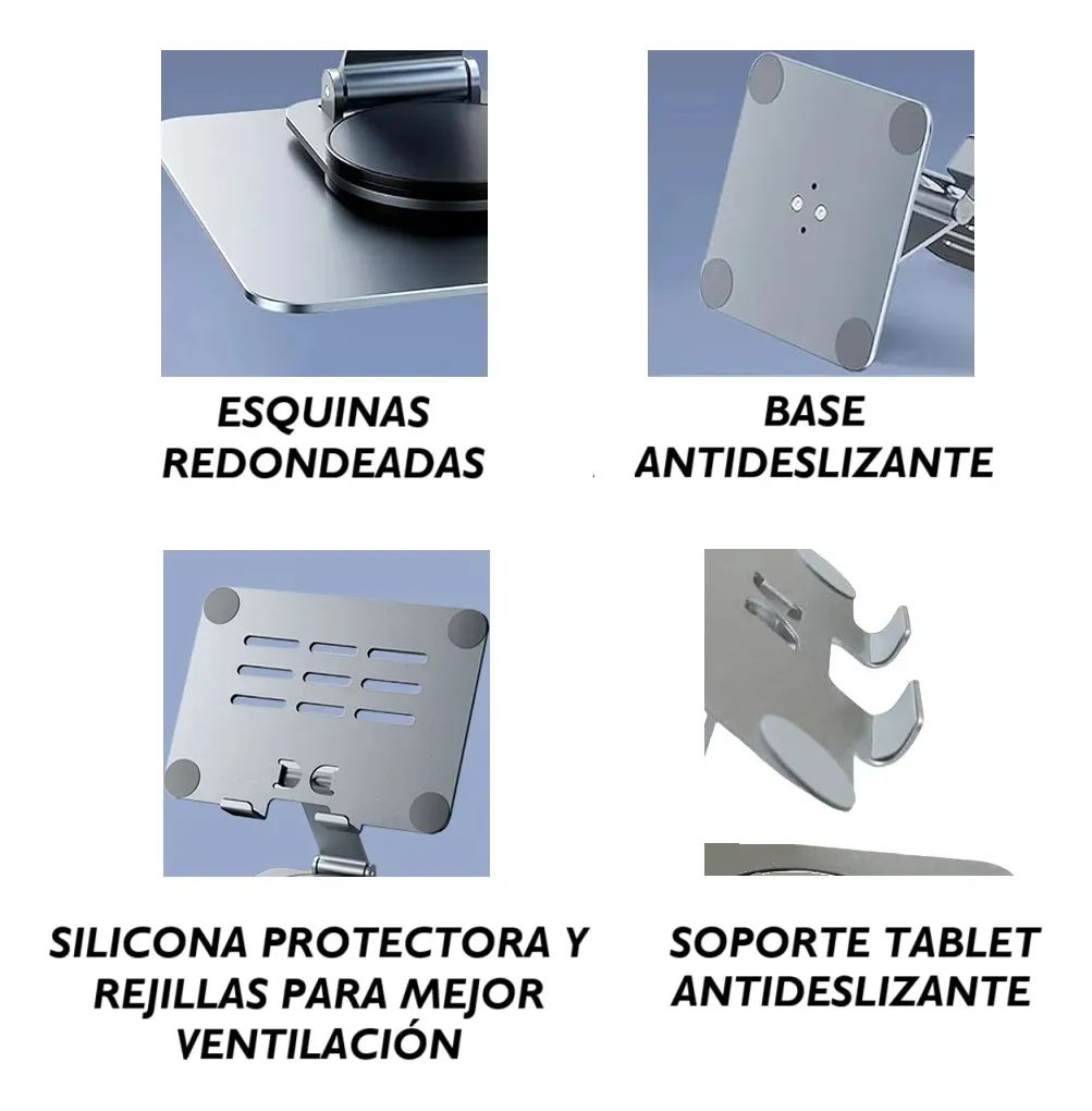 Soporte Ipad Ajustable Base Tablet giratoria - Imagen 3