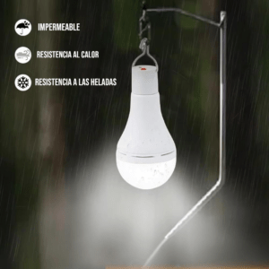 Ampolleta Led Recargable + Panel Solar